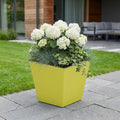 Yellow Recycled Plastic Indoor Outdoor Square Pot Planter - 5-inch