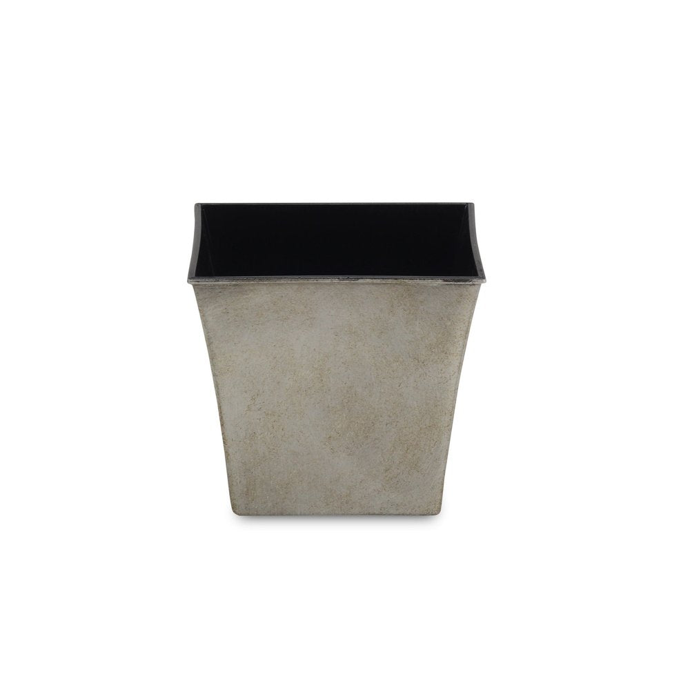 Gray Recycled Plastic Indoor Outdoor Square Pot Planter - 7-inch