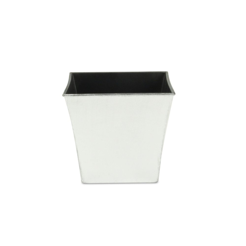 Silver Recycled Plastic Indoor Outdoor Square Pot Planter - 7-inch