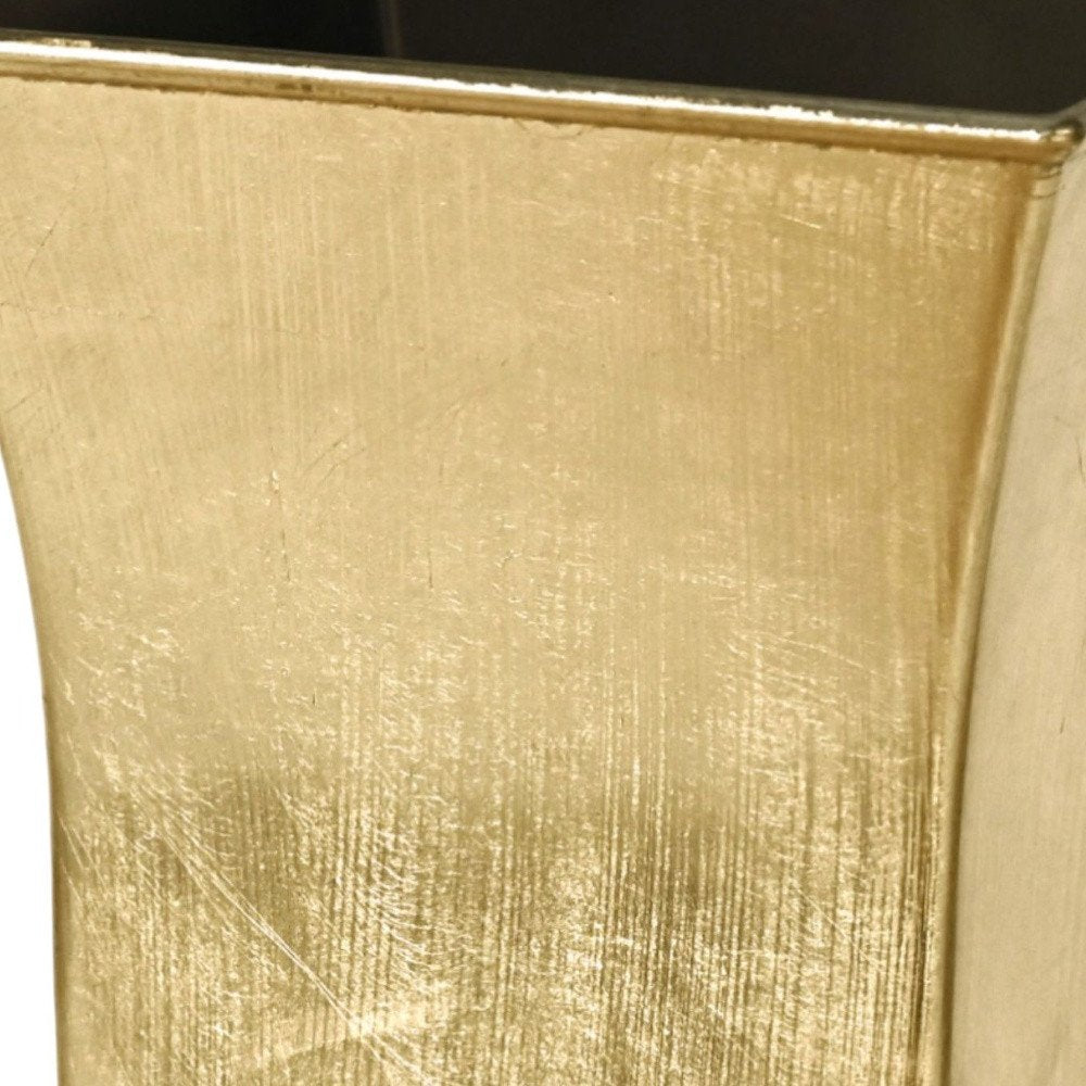 Gold Recycled Plastic Indoor Outdoor Square Pot Planter - 7-inch