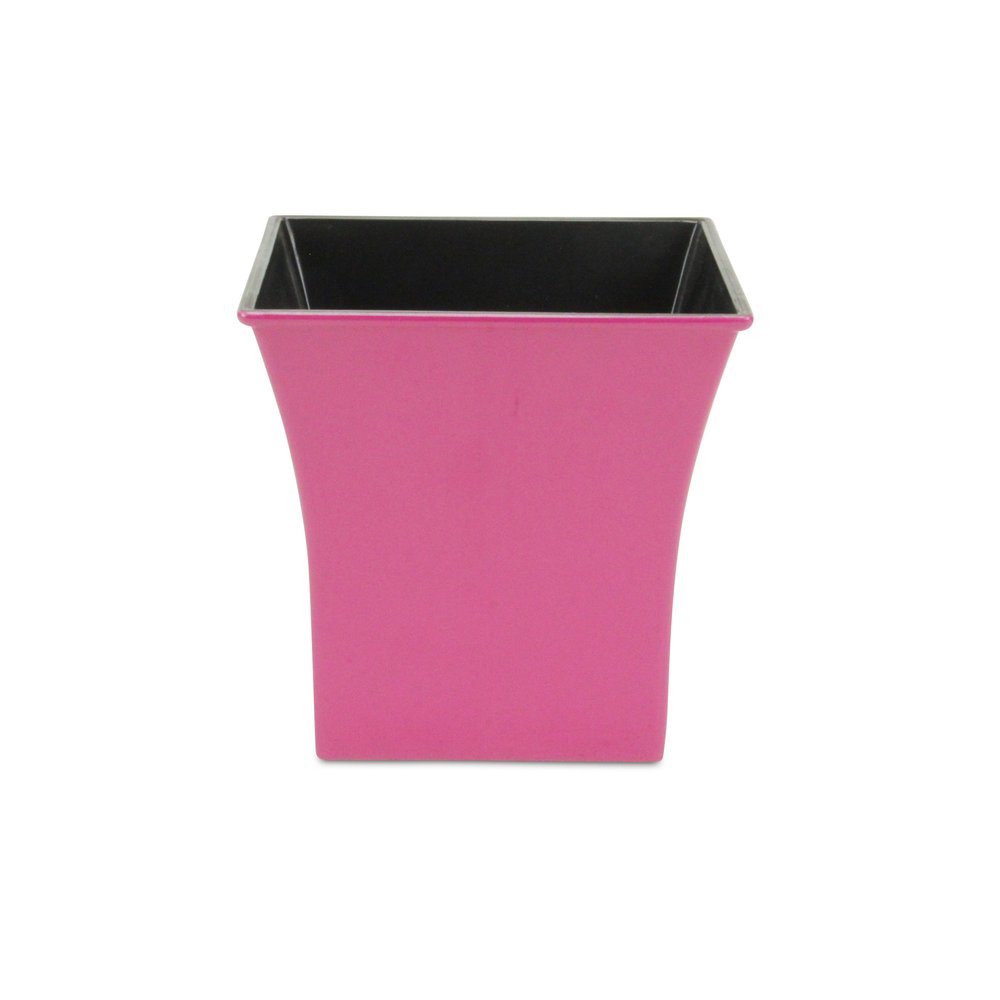 Hot Pink Recycled Plastic Indoor Outdoor Square Pot Planter - 7-inch