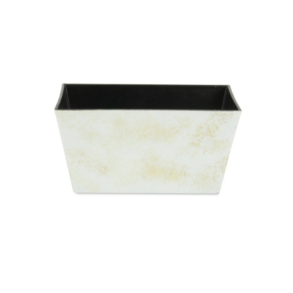 Cream Recycled Plastic Indoor Outdoor Rectangular Planter Box - 8-inch