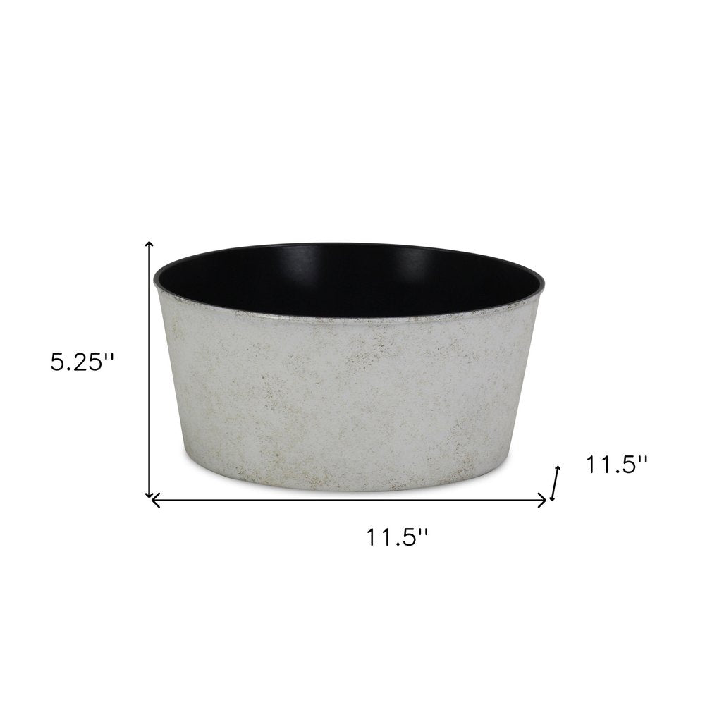 Cream Recycled Plastic Indoor Outdoor Round Pot Planter - 12-inch