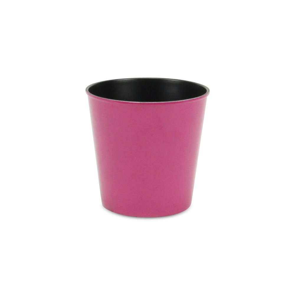 Hot Pink Recycled Plastic Indoor Outdoor Round Pot Planter - 5-inch
