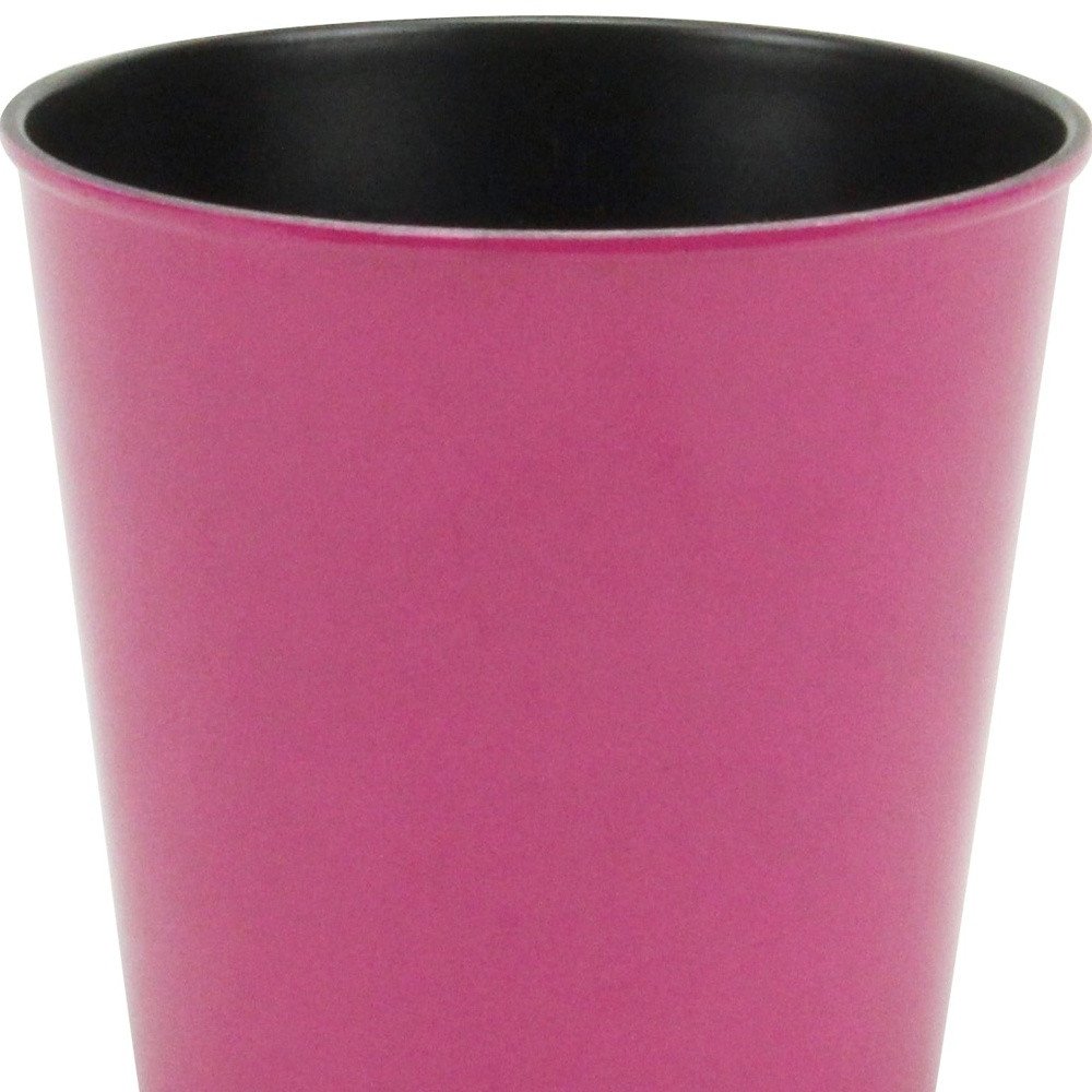 Hot Pink Recycled Plastic Indoor Outdoor Round Pot Planter - 5-inch
