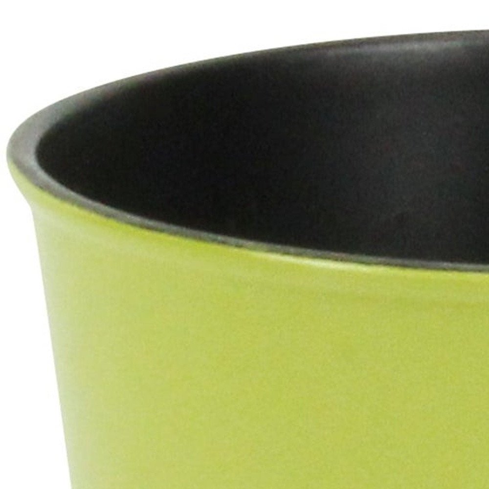 Lime Green Recycled Plastic Indoor Outdoor Round Pot Planter - 5-inch
