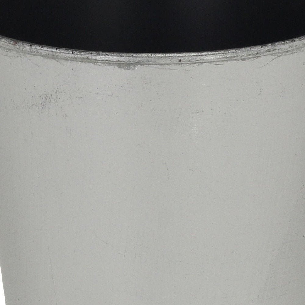 Silver Recycled Plastic Indoor Outdoor Round Pot Planter - 5-inch