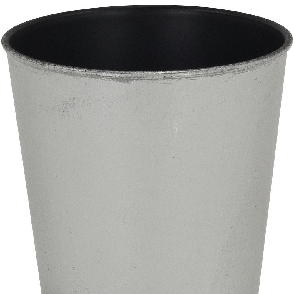 Silver Recycled Plastic Indoor Outdoor Round Pot Planter - 5-inch