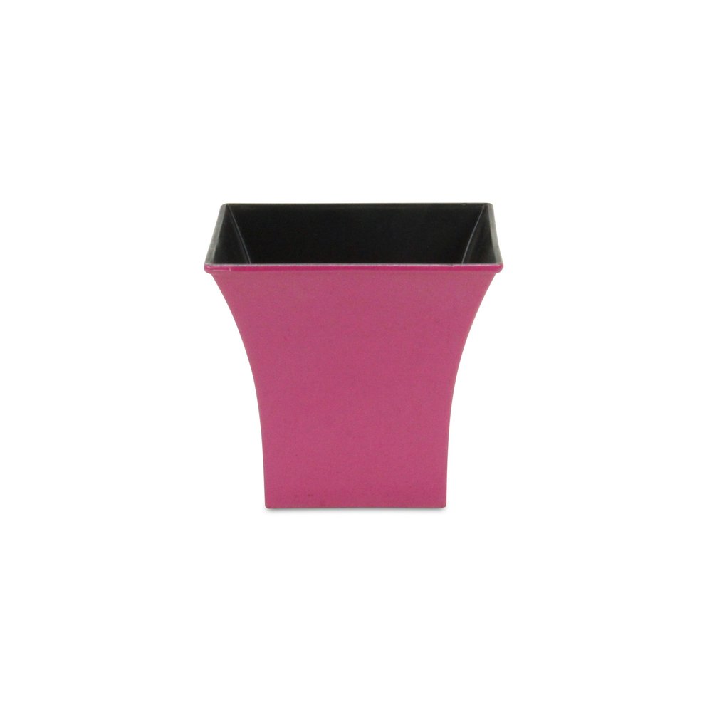 Hot Pink Recycled Plastic Indoor Outdoor Square Pot Planter - 5-inch
