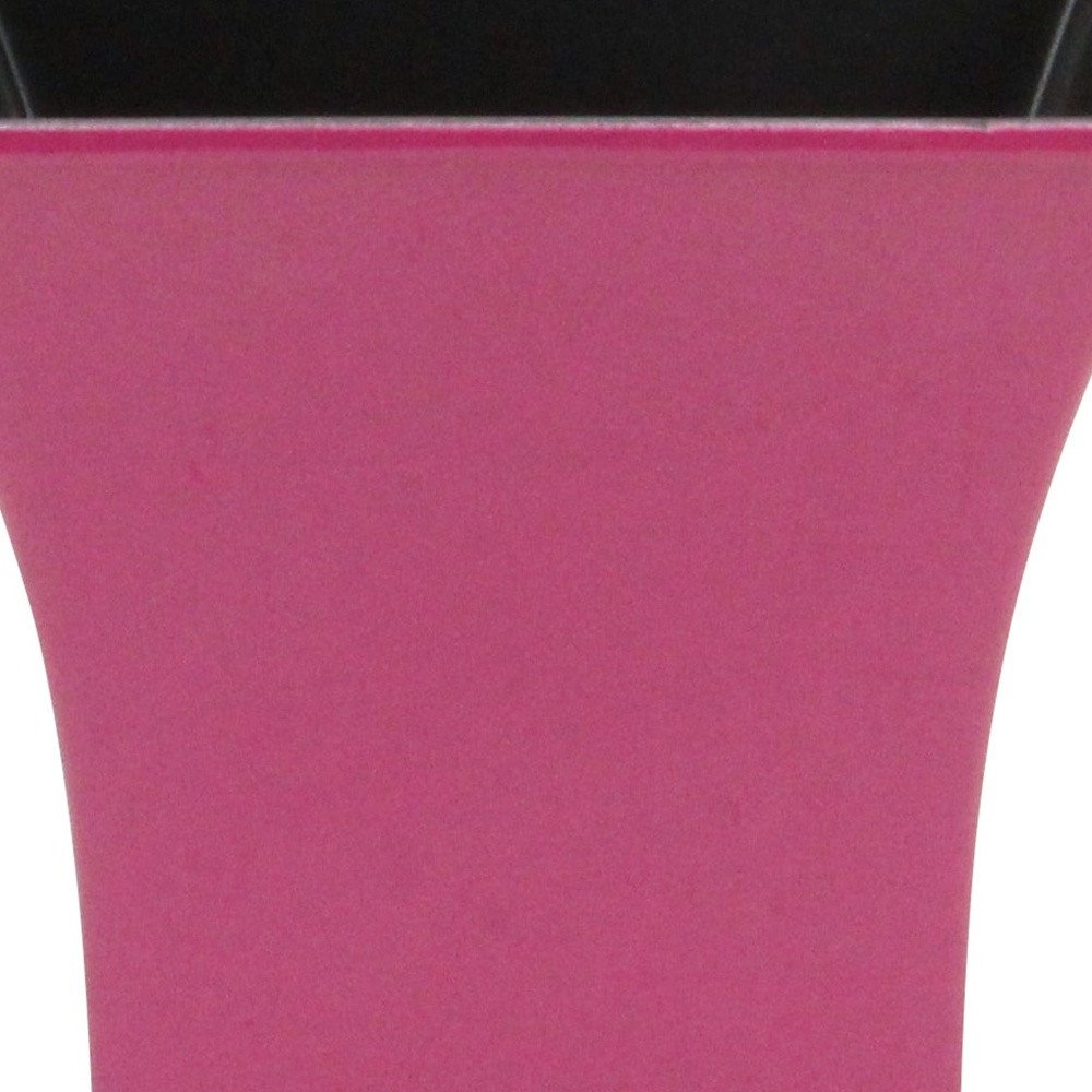 Hot Pink Recycled Plastic Indoor Outdoor Square Pot Planter - 5-inch