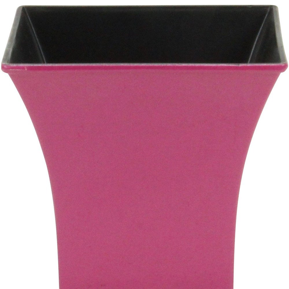 Hot Pink Recycled Plastic Indoor Outdoor Square Pot Planter - 5-inch