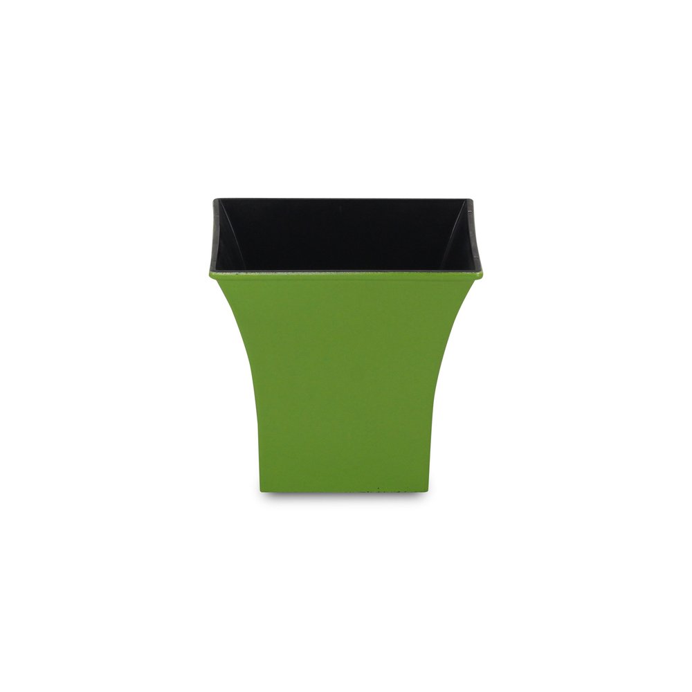 Lime Green Recycled Plastic Indoor Outdoor Square Pot Planter - 5-inch