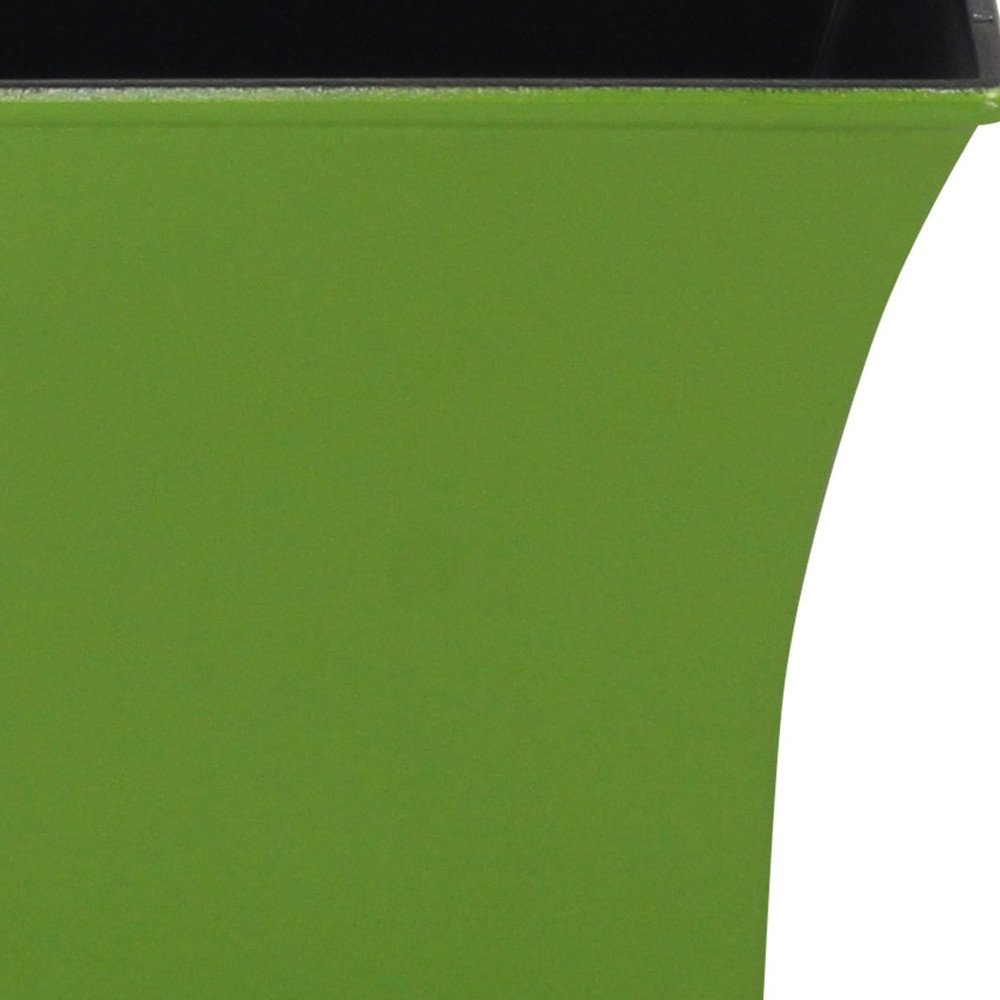 Lime Green Recycled Plastic Indoor Outdoor Square Pot Planter - 5-inch