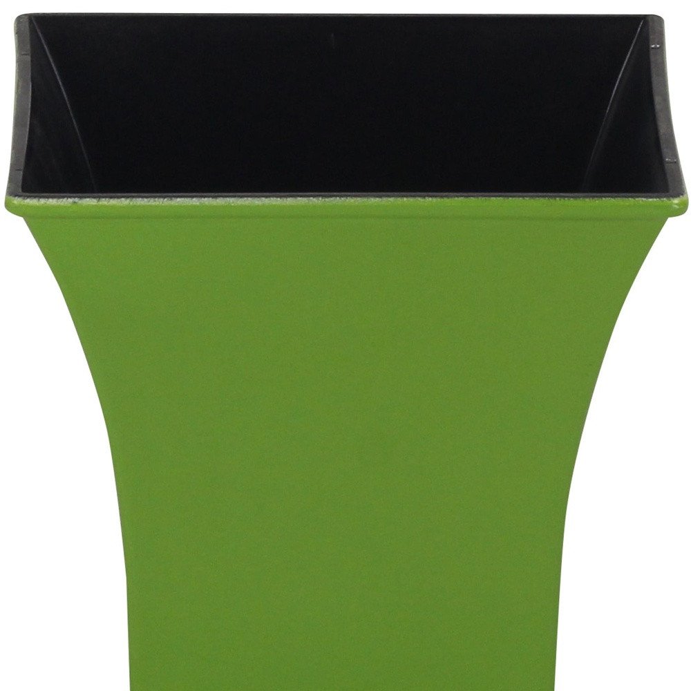 Lime Green Recycled Plastic Indoor Outdoor Square Pot Planter - 5-inch