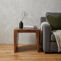 Copper Wood and Metal Square End Table - 24-inch