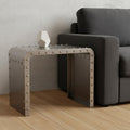 Gold Metal Rectangular End Table - 20-inch