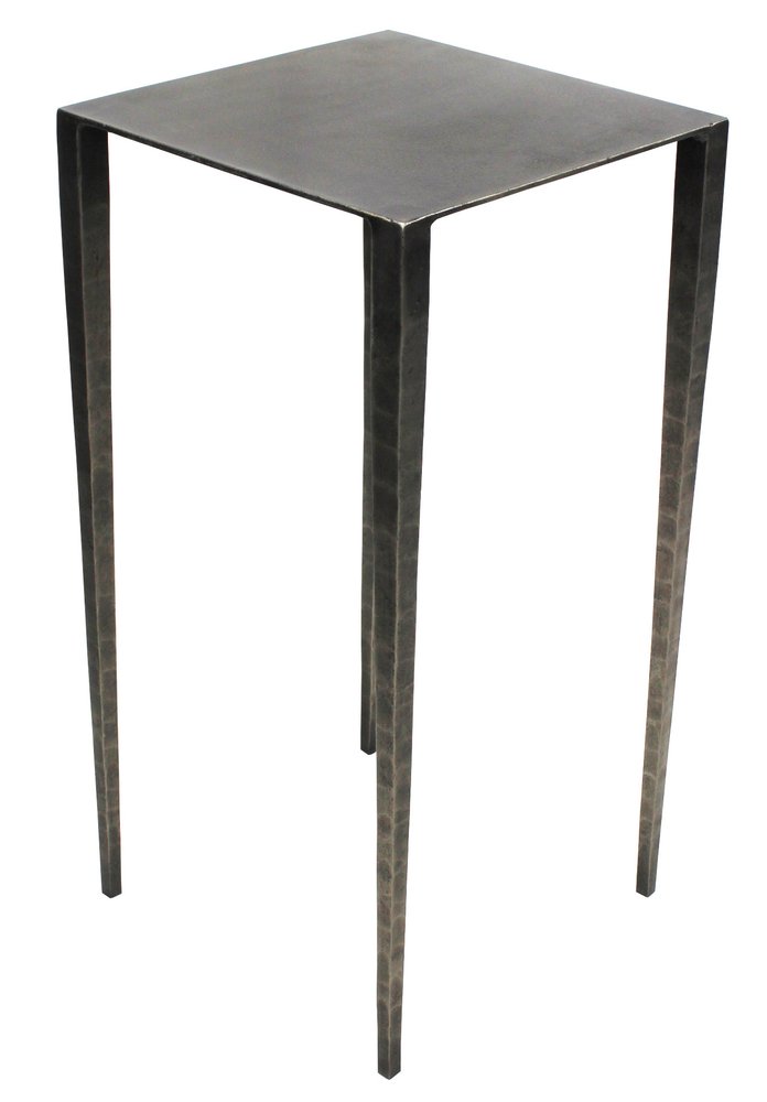 Nickel Iron Square End Table - 24-inch
