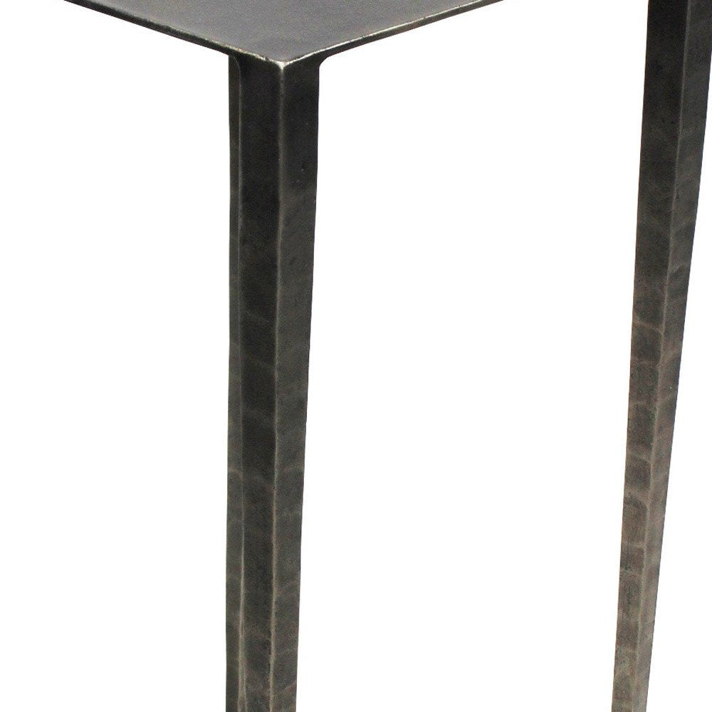 Nickel Iron Square End Table - 24-inch
