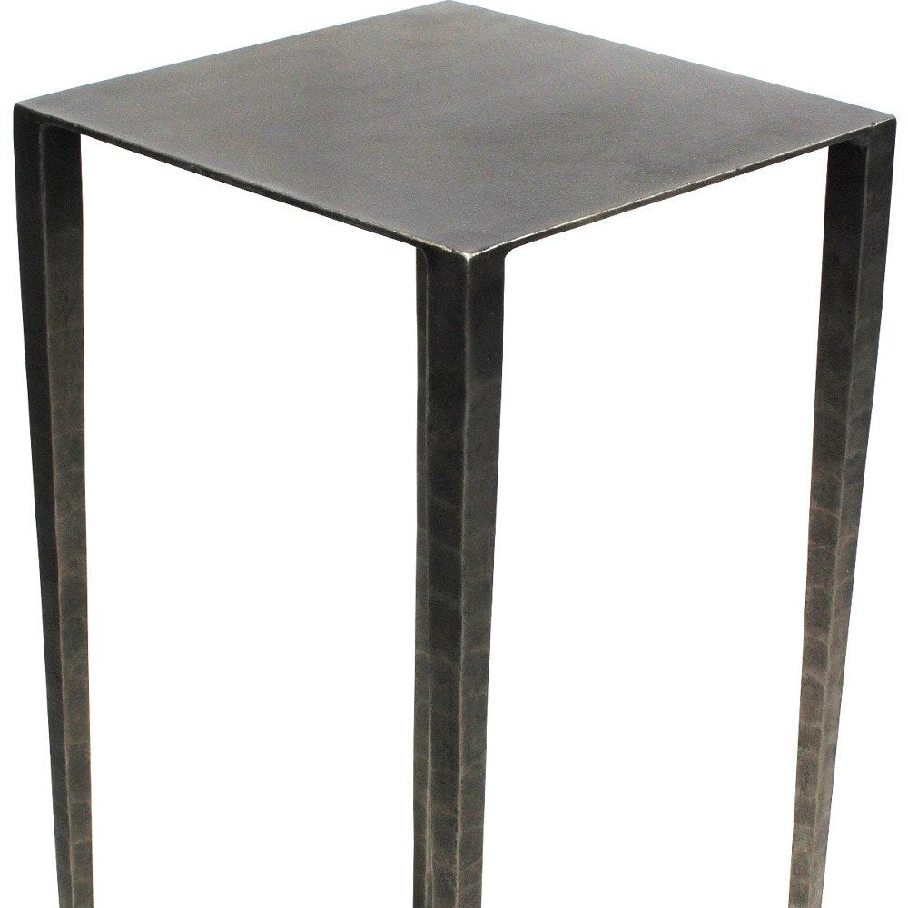 Nickel Iron Square End Table - 24-inch