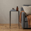 Nickel Iron Square End Table - 24-inch
