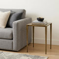 Brass Iron Square End Table - 24-inch