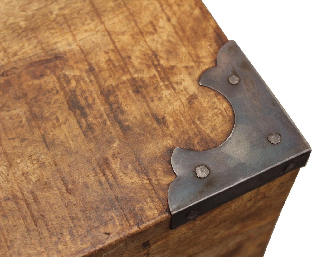 Natural Brown Solid Wood Square End Table - 20-inch