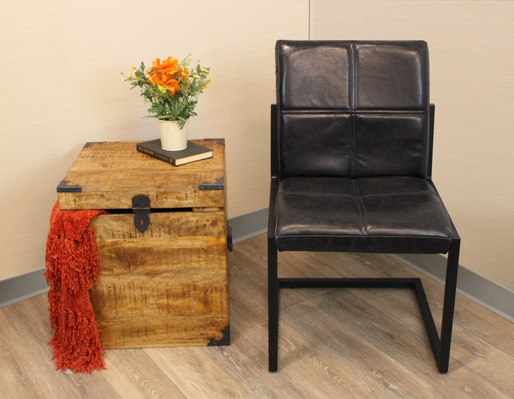 Natural Brown Solid Wood Square End Table - 20-inch