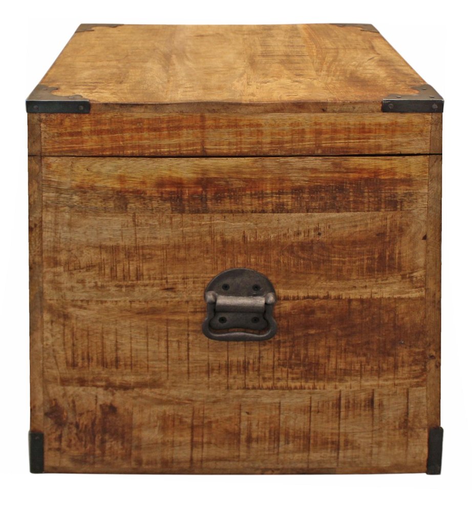 Natural Brown Solid Wood Square End Table - 20-inch