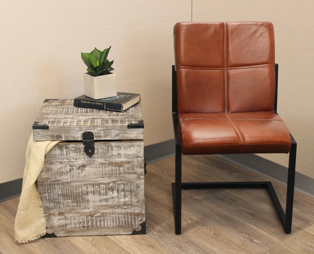 Gray Solid Wood Square End Table - 20-inch