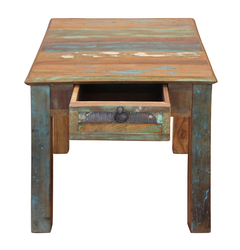 Brown Solid Wood Square End Table with Drawer - 24-inch
