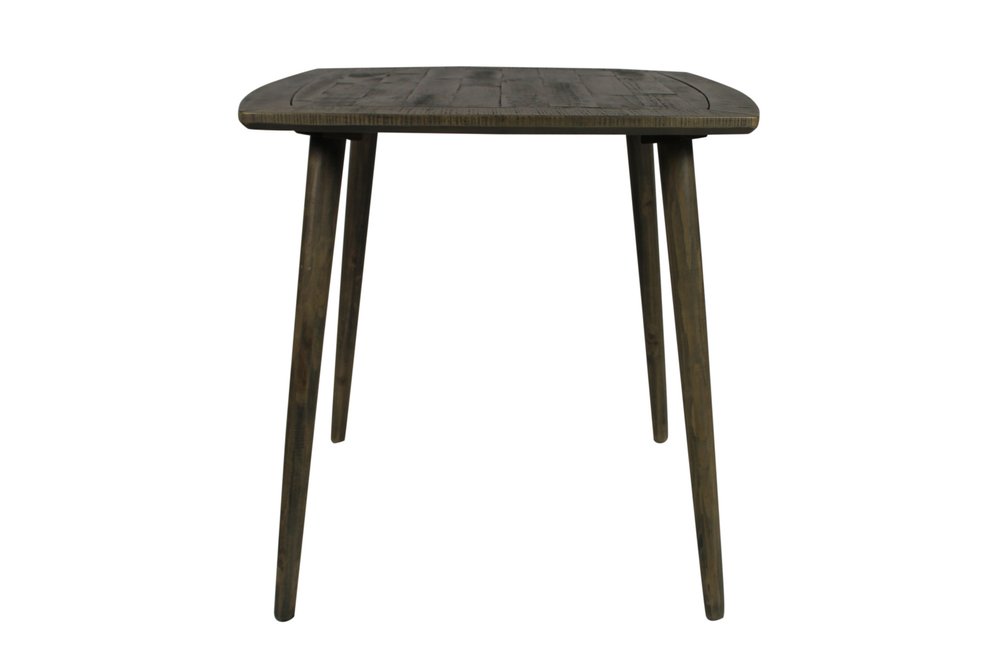 Brown Square Solid Wood and Metal Dining Table - 36-inch