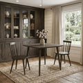 Brown Square Solid Wood and Metal Dining Table - 36-inch
