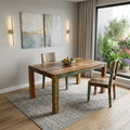Brown Solid Wood Dining Table - 72-inch