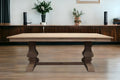 Gray Solid Wood Dining Table - 84-inch