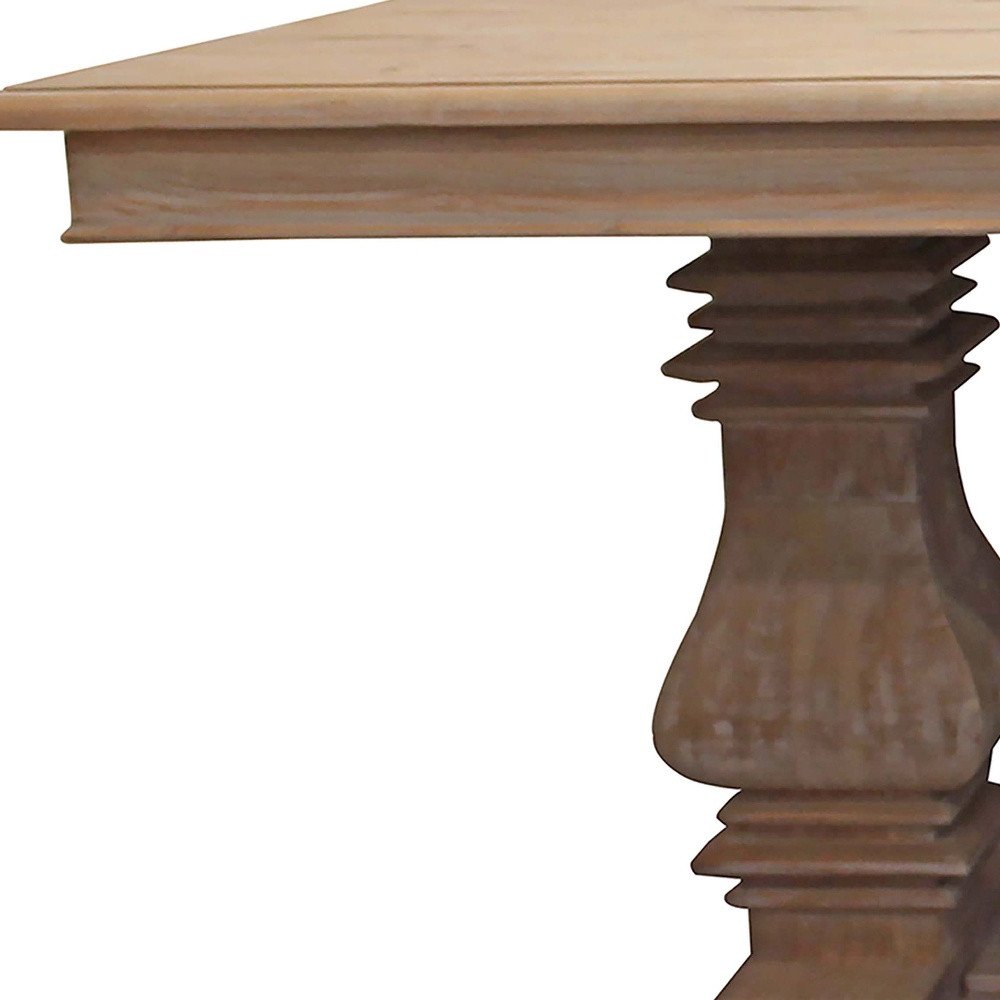Gray Solid Wood Dining Table - 84-inch