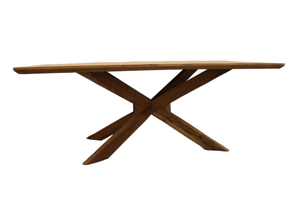 Natural Solid Wood Pedestal Base Dining Table - 79-inch