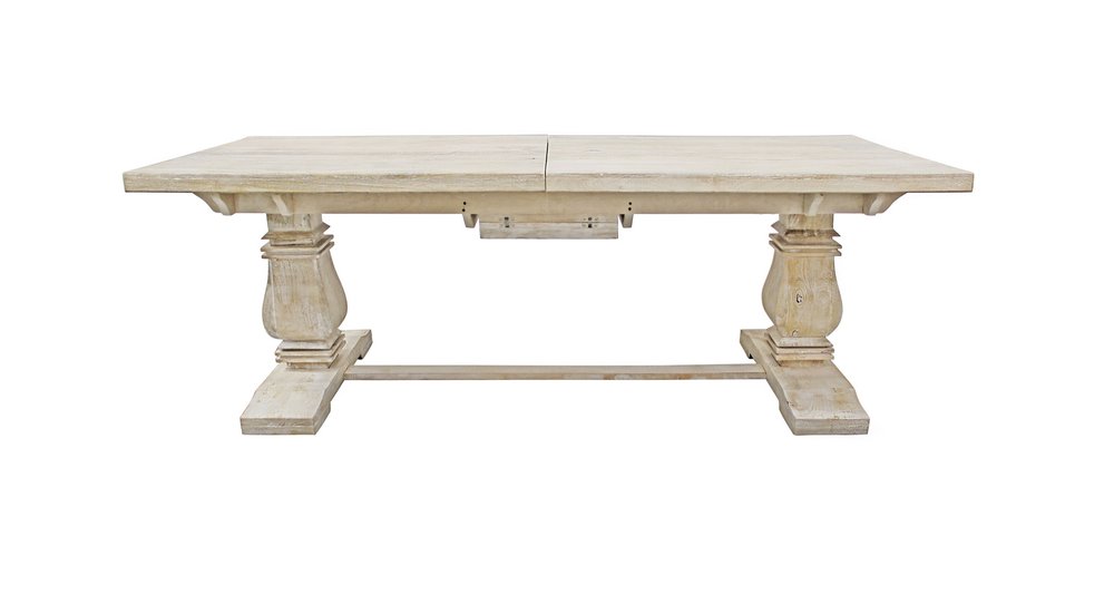 Light Brown Rectangular Solid Wood Butterfly Leaf Dining Table - 90-inch