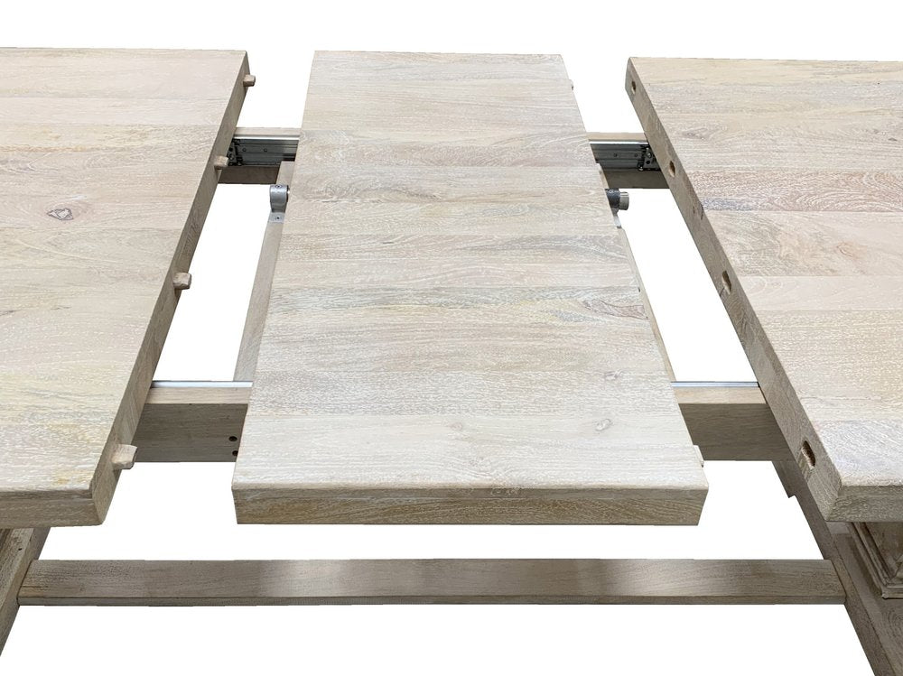 Light Brown Rectangular Solid Wood Butterfly Leaf Dining Table - 90-inch