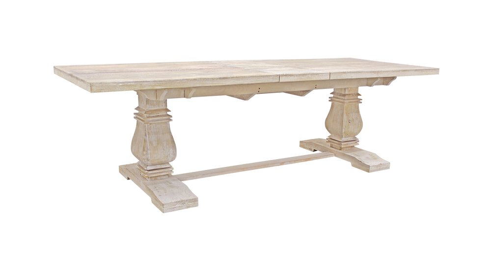 Light Brown Rectangular Solid Wood Butterfly Leaf Dining Table - 90-inch