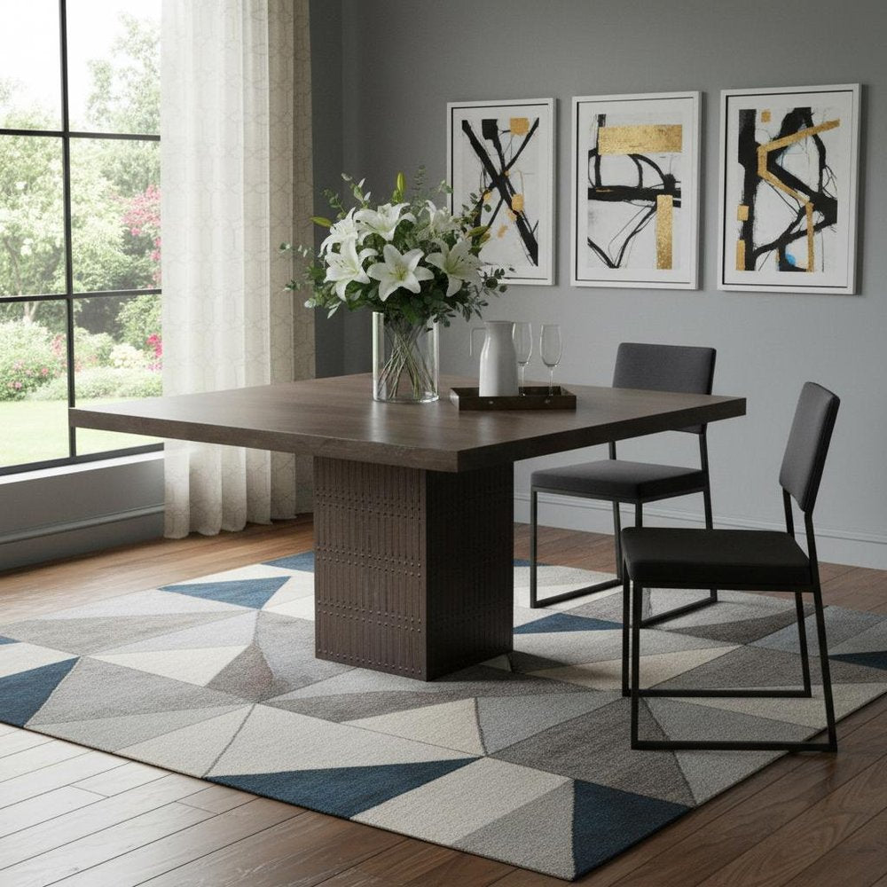Brown Solid Wood Dining Table - 42-inch
