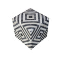 Dark Gray and Ivory Hair On Hide Cube Geometric Pouf Ottoman - 18-inch