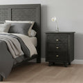 Gray Three Drawer Nightstand - 30-inch