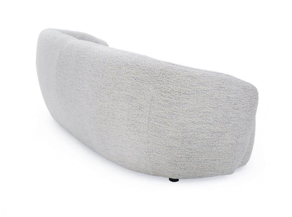 Off White Fabric Sofa with Black Legs - 90-inch