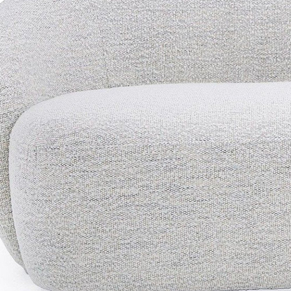 Off White Fabric Sofa with Black Legs - 90-inch