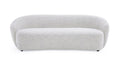 Off White Fabric Sofa with Black Legs - 90-inch