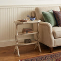 Gray End Table with Two Shelves - 28-inch