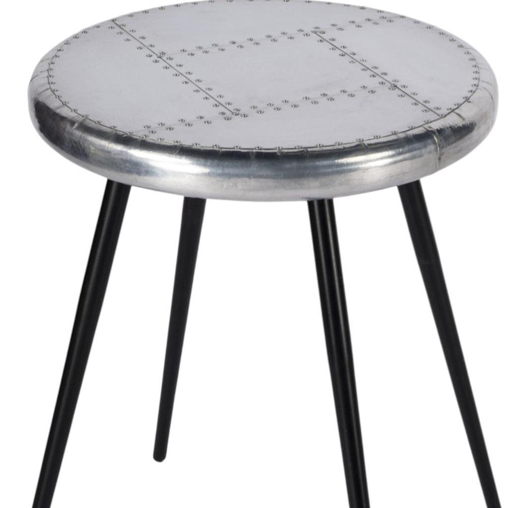 Silver Round End Table - 23-inch