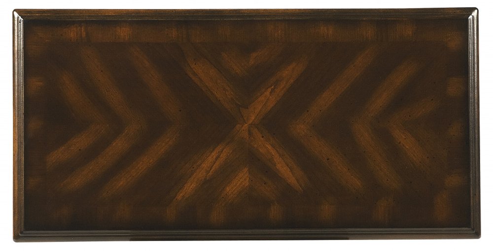 Wood Brown End Table with Shelf - 24-inch