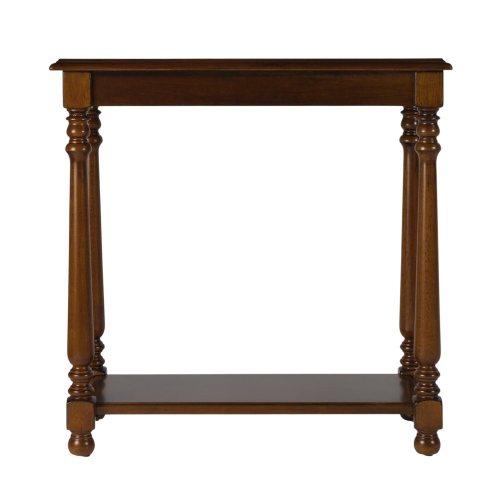 Brown End Table with Shelf - 24-inch