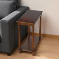 Brown End Table with Shelf - 24-inch
